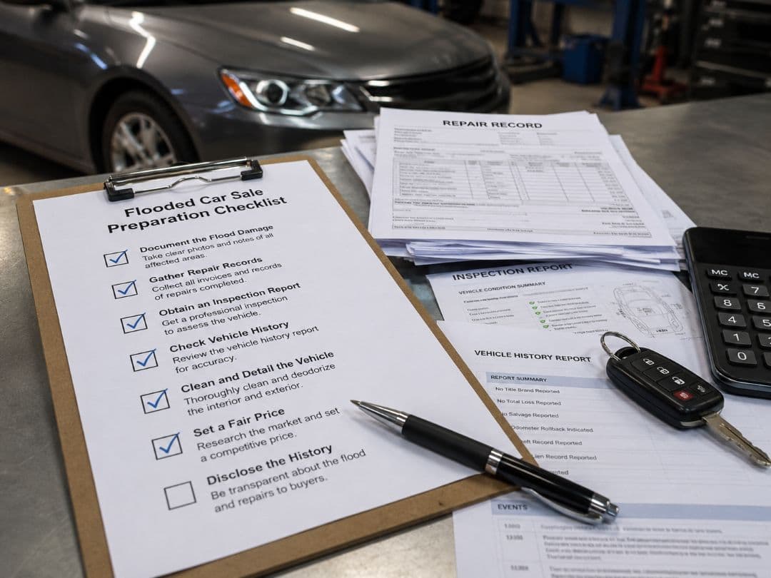 flooded car sale preparation checklist