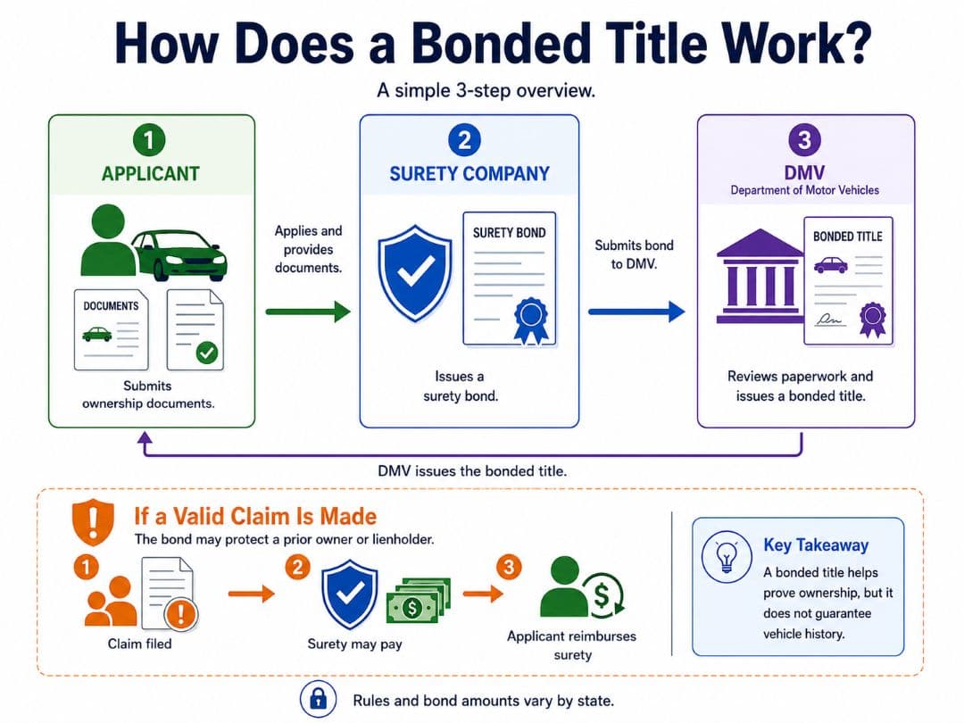 How a bonded title and a surety bond work