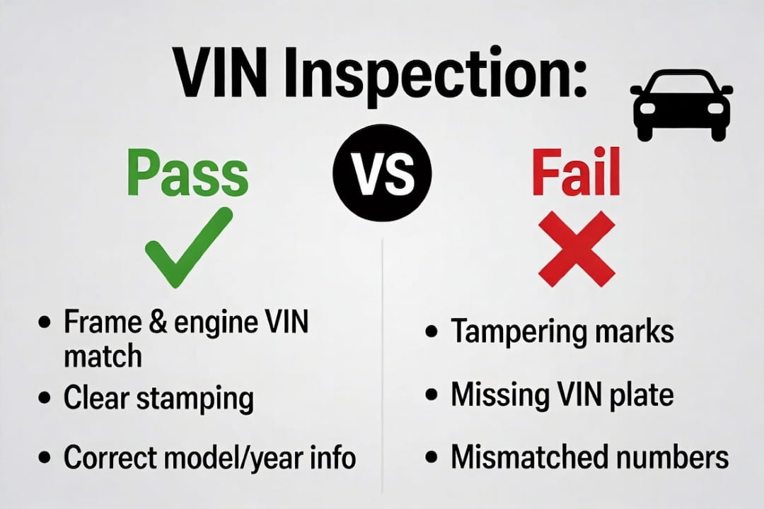 infographic showing VIN inspection requirements
