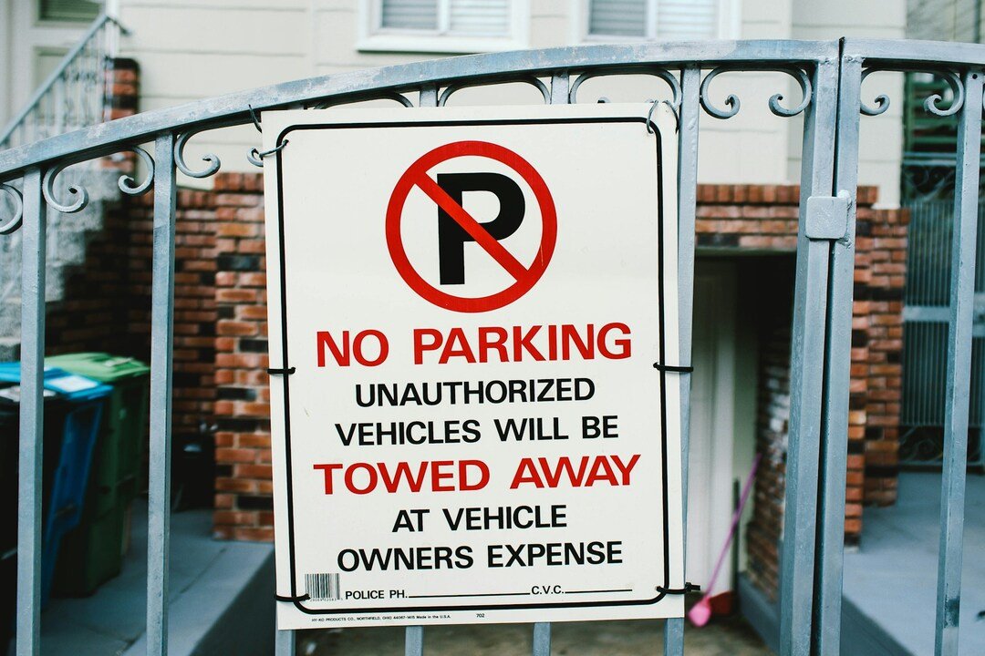 no parking road sign