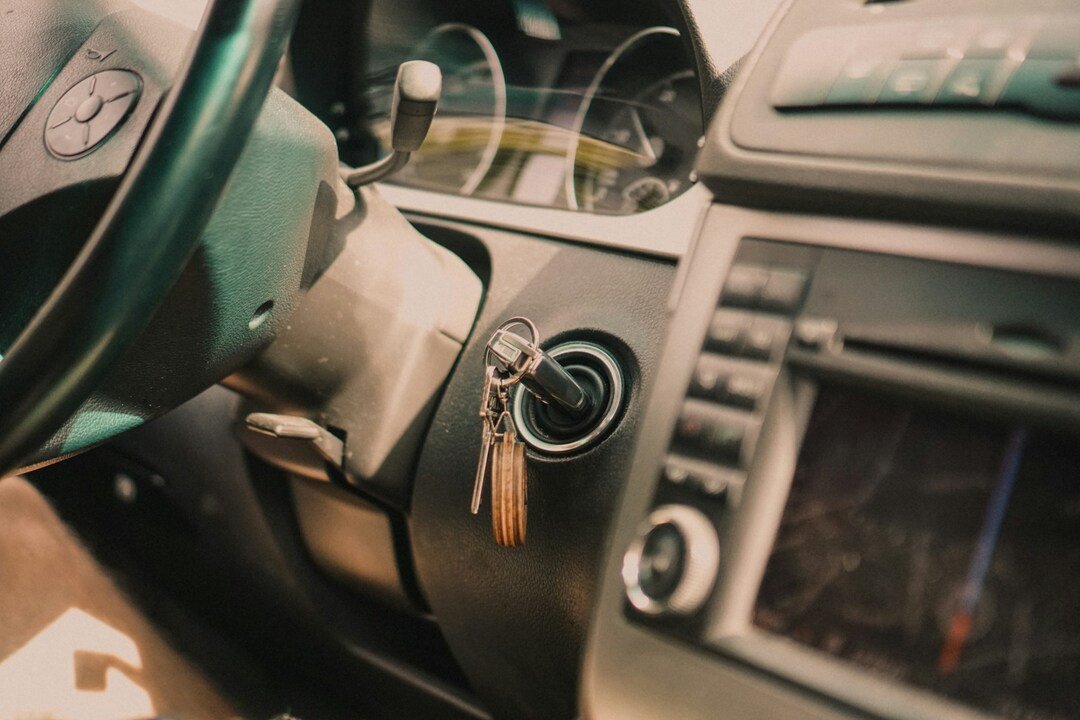 car keys in a vintage car