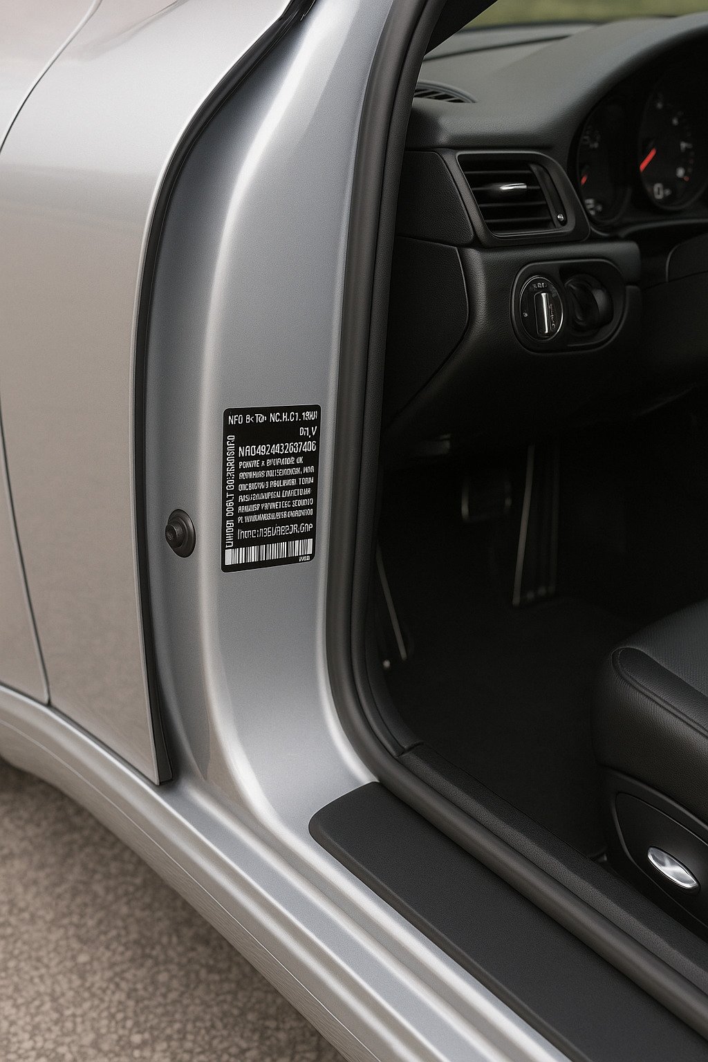 door jamb VIN sticker