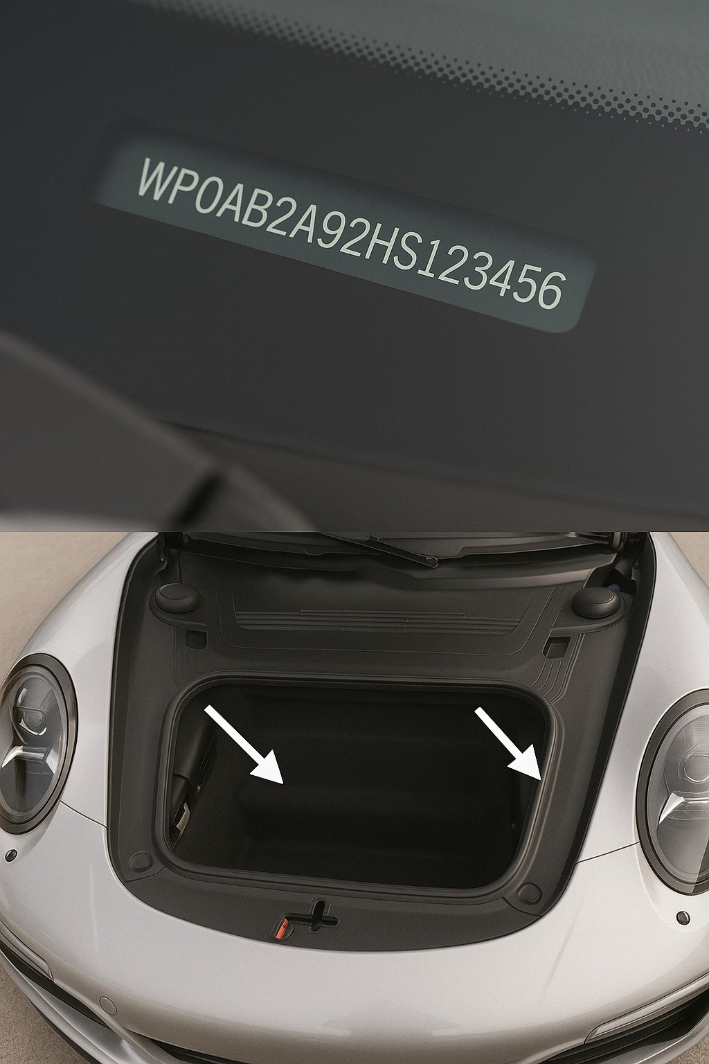 VIN of a Porsche 911 car