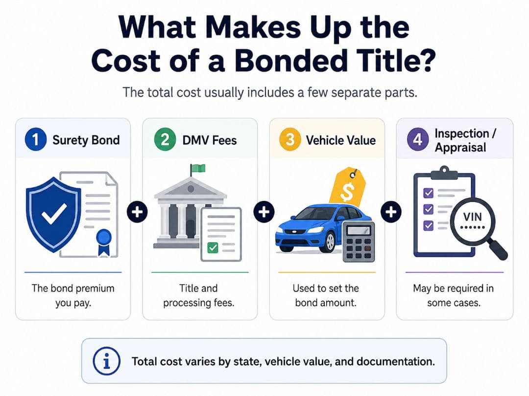 What makes up the cost of a bonded title