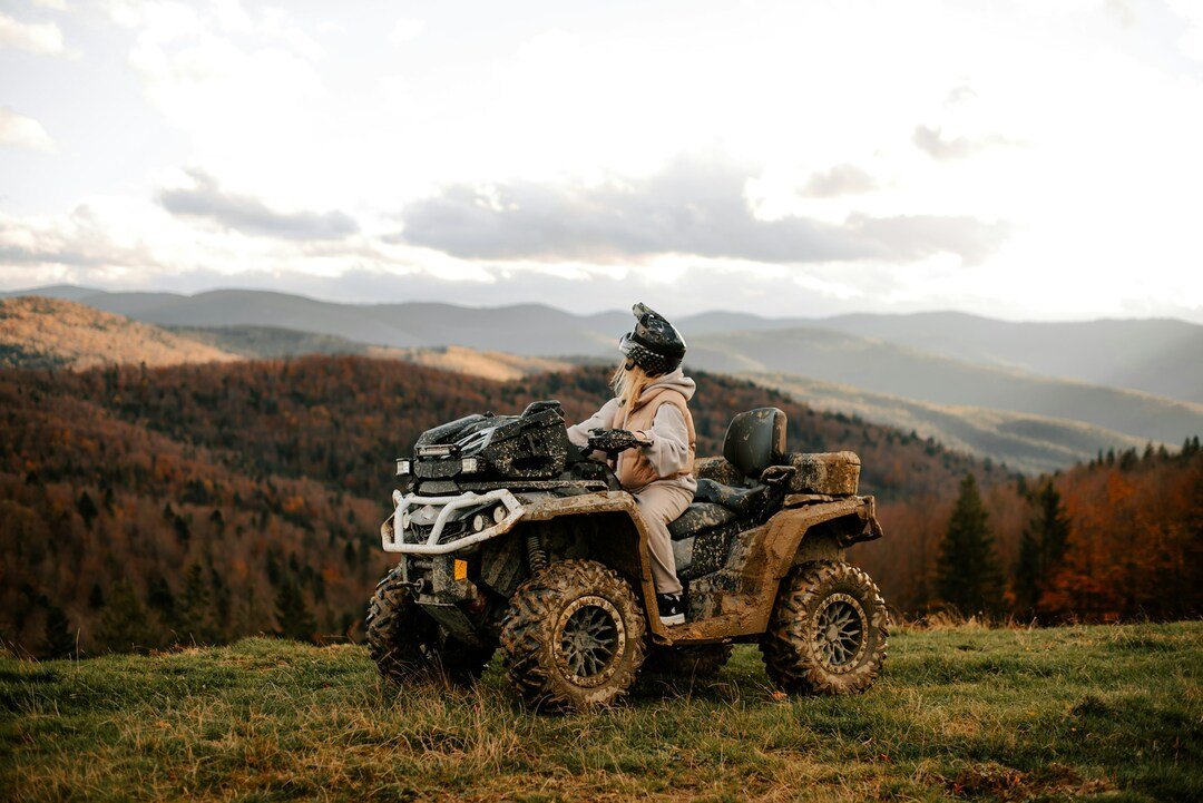 woman riding a quad bike