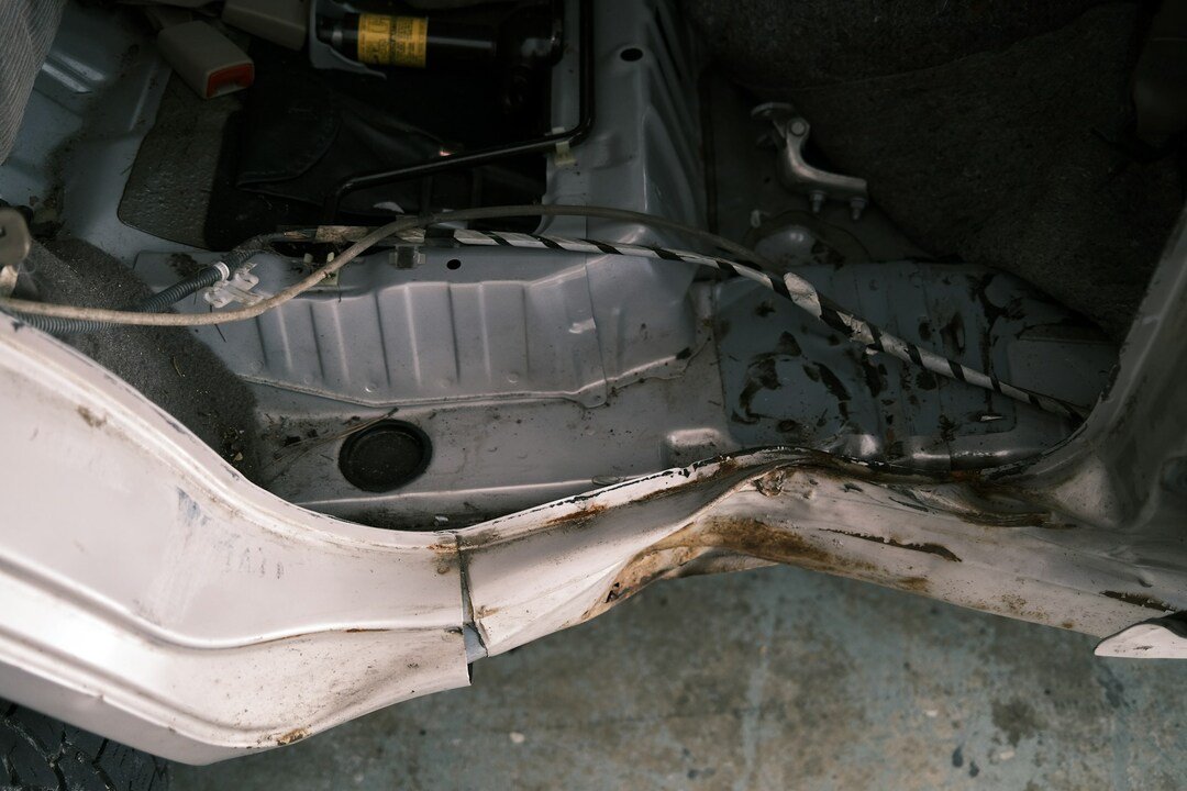 wrecked car after a collision