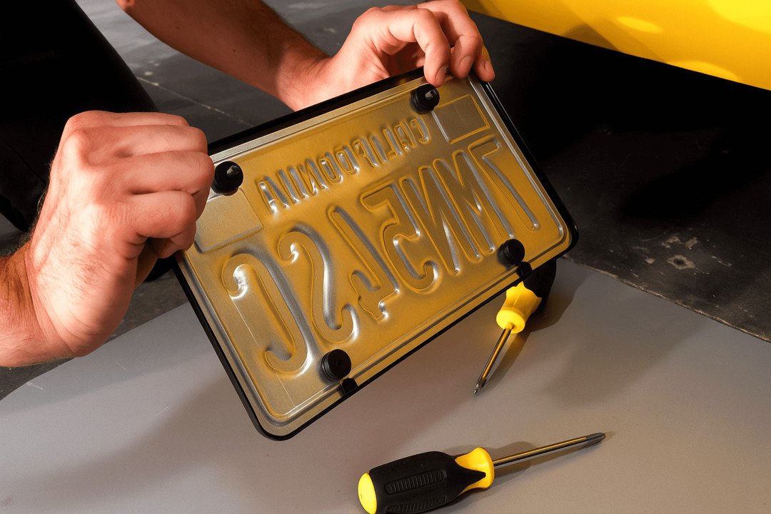 license plate installation process