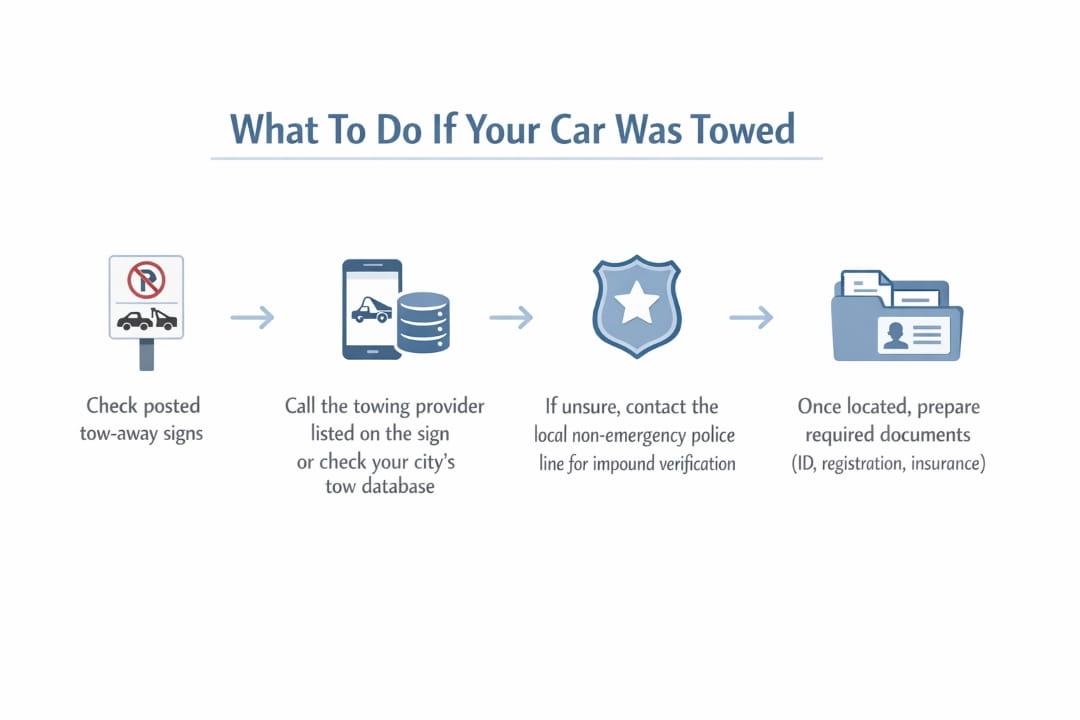 what to do if your car was towed